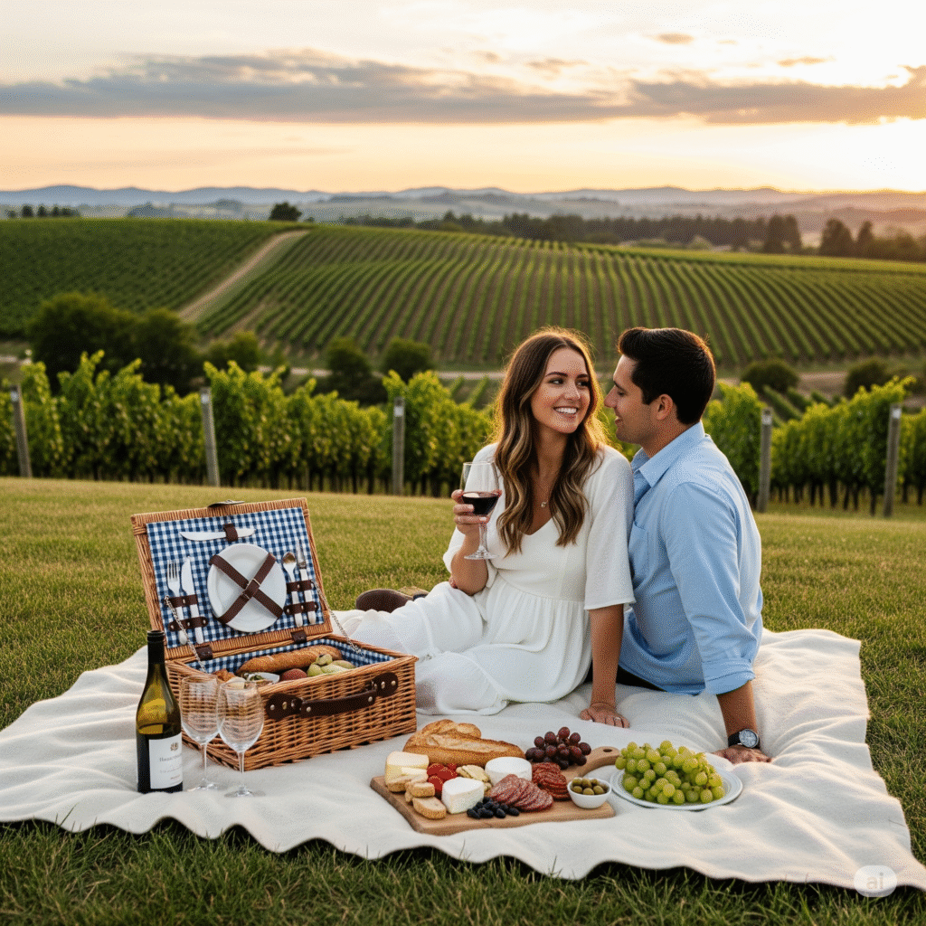 Picnic gourmet tra i vigneti della Valpolicella, parte di un tour enogastronomico su misura.